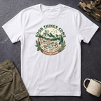 Adventure T-Shirt — "Good Things Come to Those Who Explore" Outdoor Graphic Tee