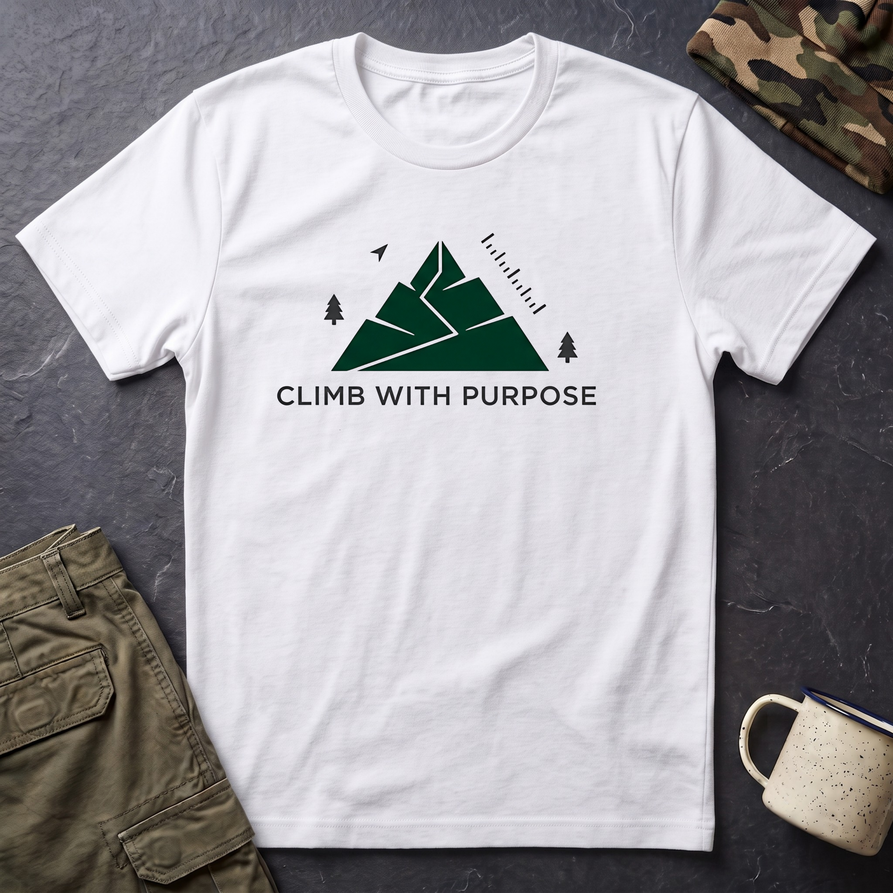 Climb With Purpose T-Shirt | Mountain Graphic Tee