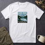 Camp More Wilderness Camping T-Shirt | Lake Mountain Poster Design