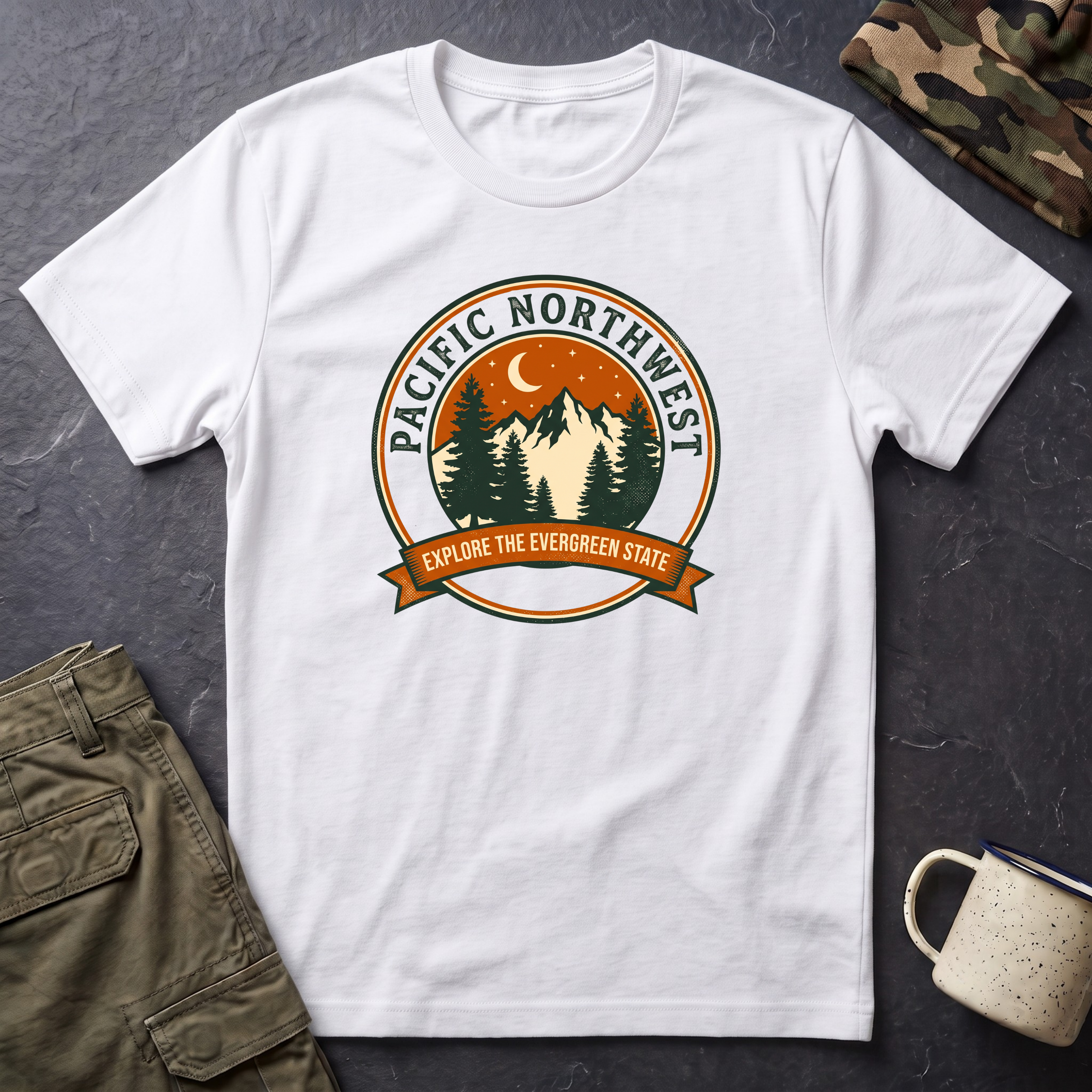Pacific Northwest T-Shirt — Explore the Evergreen State Graphic Tee